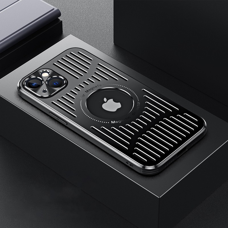 Shockproof Metal Case For iPhone 16 15 Pro Max 14 13 12 MagSafe Heat Dissipation