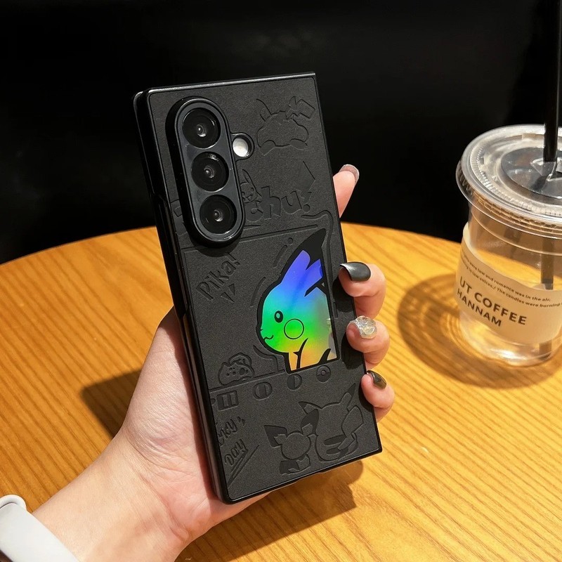 Pokemon Pikachu Anime Phone Case For Samsung Z Flip & Fold 4 5 6 7 7FE
