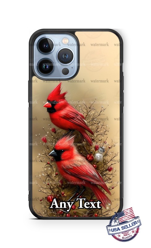Cardinal Red Birds Personalized Phone Case for iPhone 16 Samsung S25 Google 9