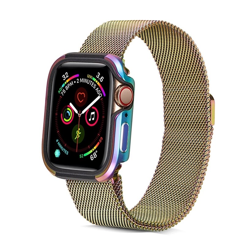 Metal+TPU Bumper Case Frame Cover For Apple Watch Series 9 8 7 6 5 40/44/41/45mm gallery