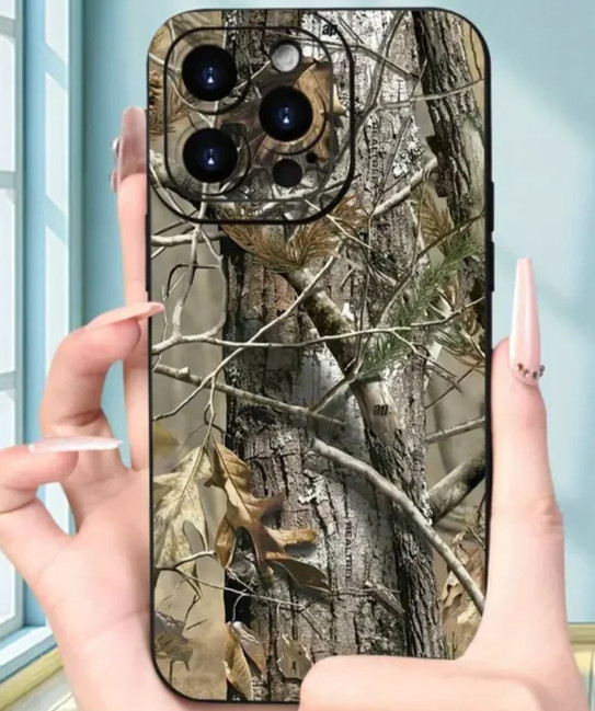Camouflage Camo iPhone case 16 Pro Max 14 Hunting Hunter Gun Outdoor Tree Sport