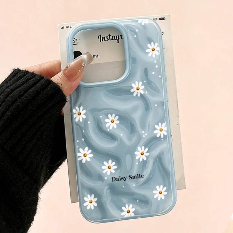 Daisy Flower Candy Color Phone Case For iPhone 15 Pro Max 16 17 14 13 Pro Max 13