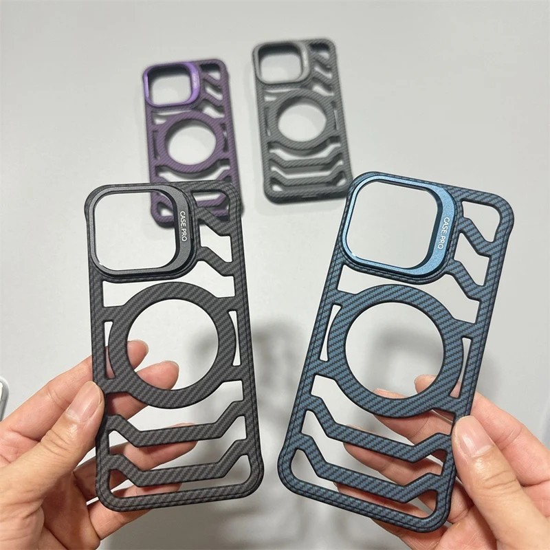 Ultrathin Metal Holder MagSafe Case for Apple iPhone 16 15 14 13 12 Pro Max gallery