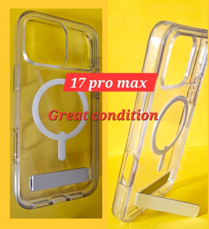 ZAGG Santa Cruz Snap Case with Kickstand for iPhone 17 Pro Max – Clear/White