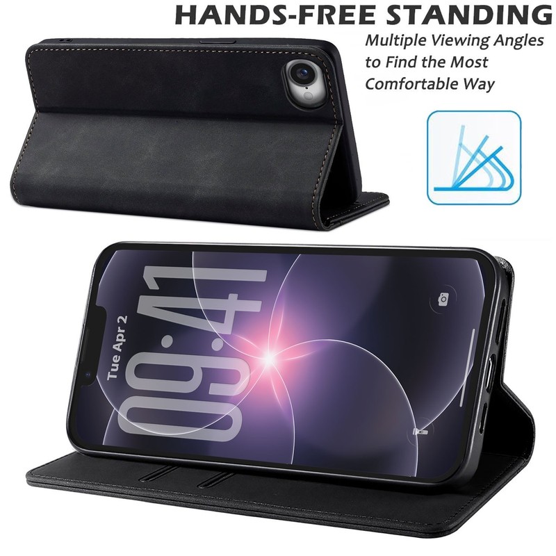 Wallet Case For iPhone 17e Cover with Credit Card Holder PU Leather Folio Flip gallery
