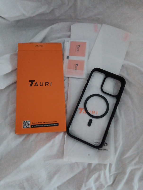 TAURI iPhone 16 Pro Max Case & Screen Protectors / YJCX / Black - Clear