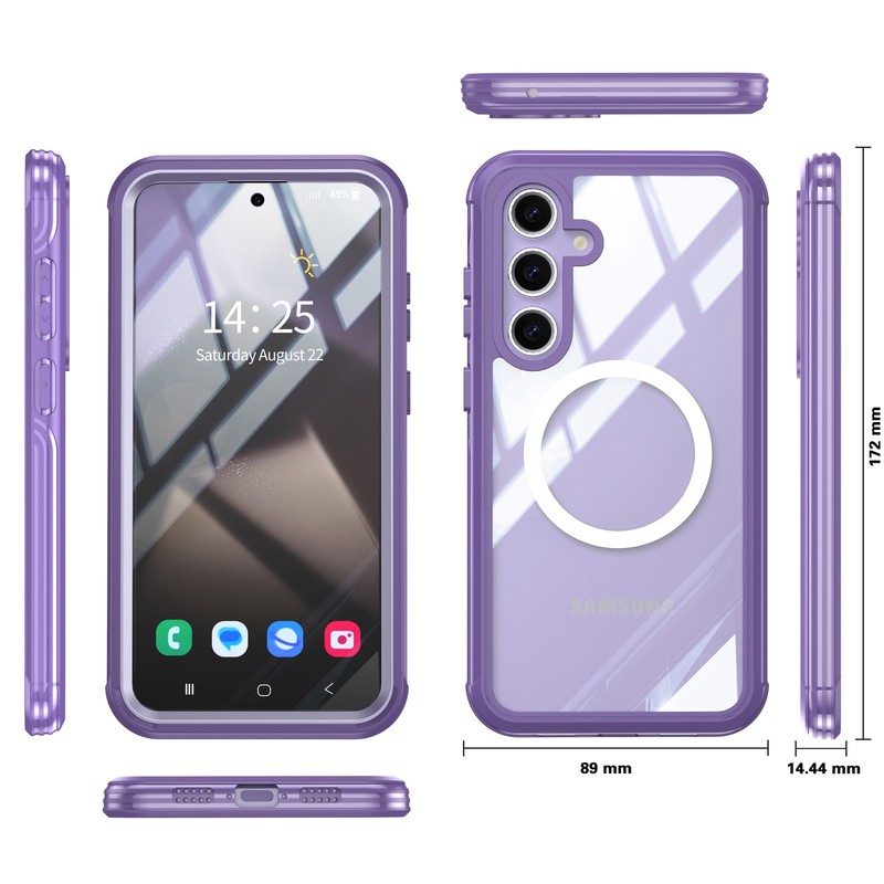 For Samsung S25 FE 2025 Shockproof Magnetic Case Built-in Screen Protector gallery