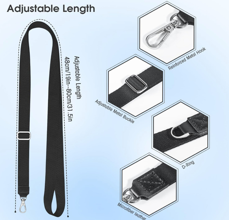 Cell Phone Lanyard, 2 Pcs Adjustable Crossbody Cell Phone Neck Strap 2 Pack - US gallery