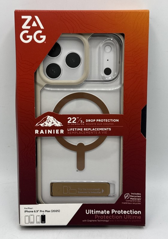 ZAGG – Rainier Snap with Kickstand & MagSafe for Apple iPhone 17 Pro – Sandstone
