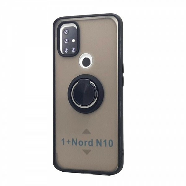 TPU Case w/Magnetic Ring Matte Clear Shockproof Case for OnePlus Nord N10 5G