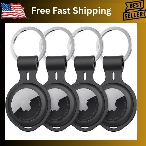4 Pack Airtag Keychain Waterproof, Air Tag Holder for Apple Airtag GPS Tracker