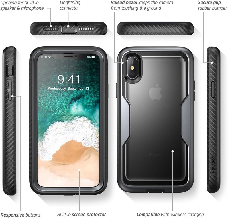 i-Blason Case for iPhone X / iPhone Xs Heavy Duty Protection W/ Screen Protector gallery