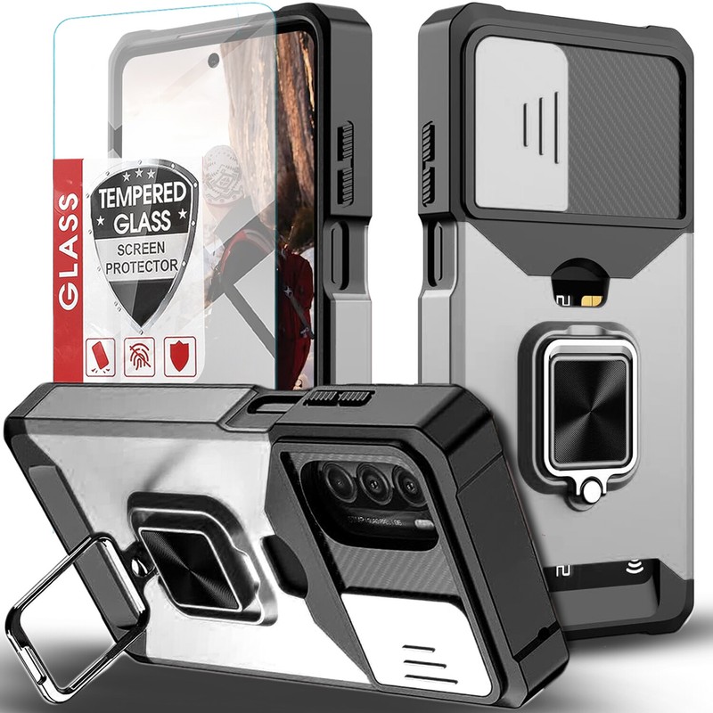 For Motorola Moto G Stylus 5G 2023 Phone Case Cover Shockproof + Tempered Glass gallery