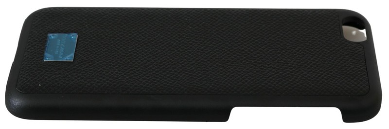 DOLCE & GABBANA Phone Case Cover Black Solid Leather Logo iPhone 6 RRP $300 gallery
