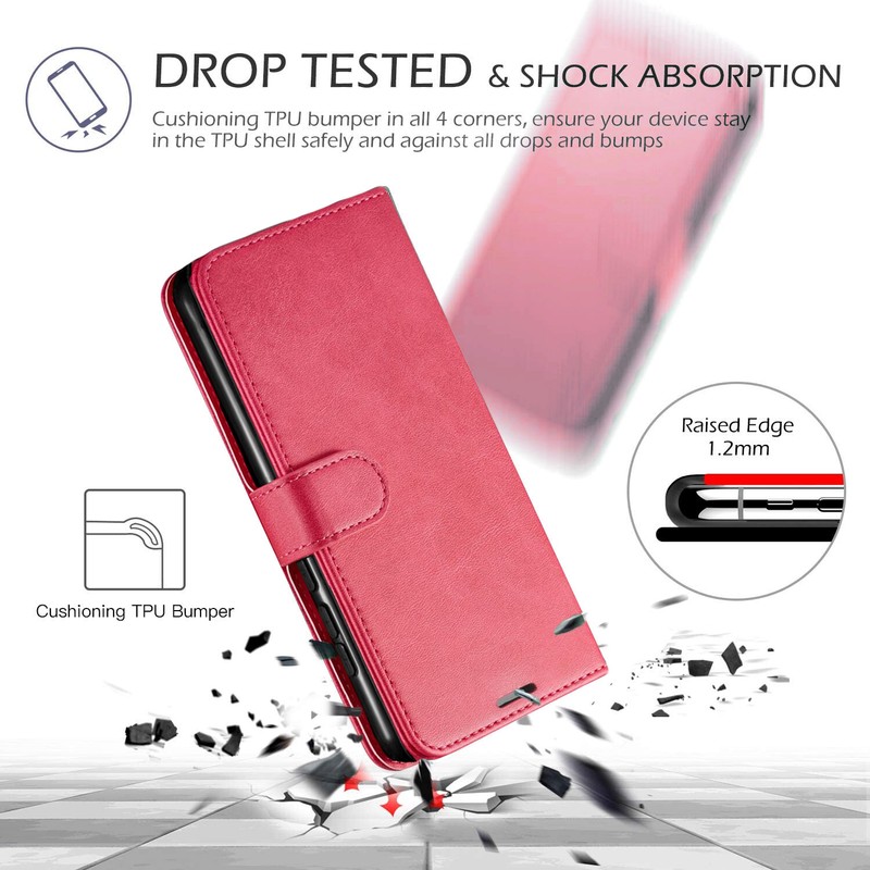 For Samsung Galaxy A14 5G Case, Wallet Pouch Cover + Tempered Glass Protector gallery
