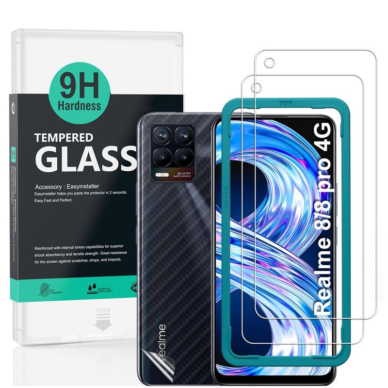 Ibywind Screen Protector For Realme 8/8 Pro 4G (6.4 Inches),with 2Pcs Tempere...