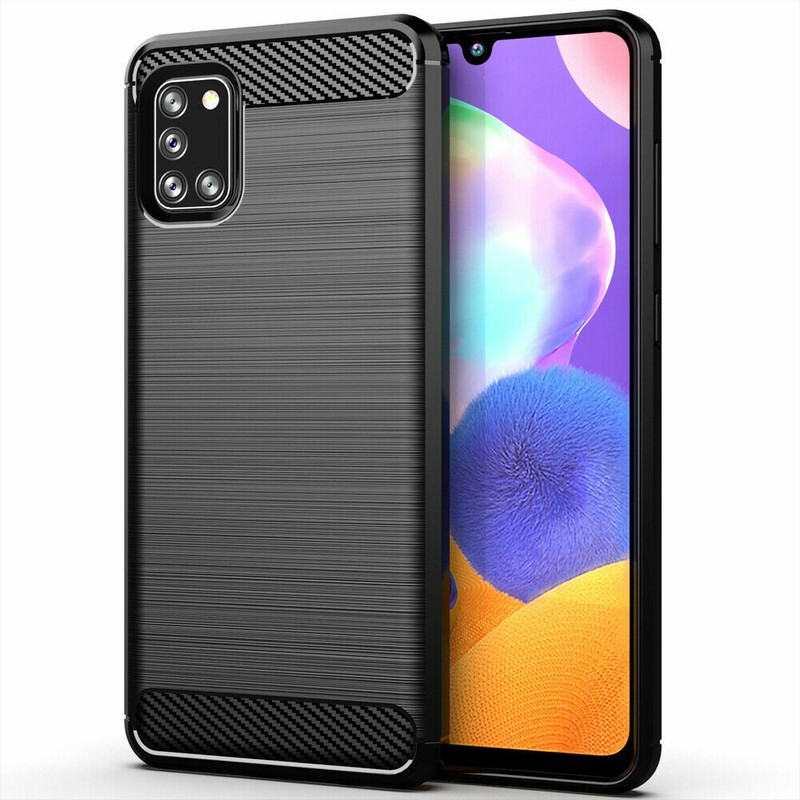 For Samsung Galaxy A72 A71 5G A51 5G Flexible Carbon Fiber Soft TPU Back Case