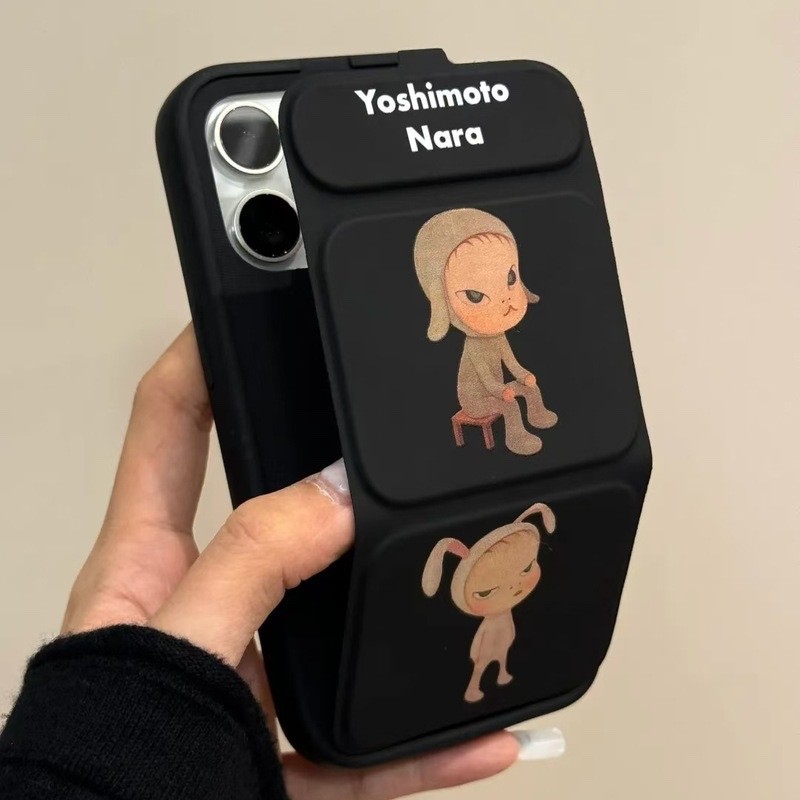 Cute Adorable iPhone Cover Camera Protector Stand For iPhone 16 Pro Max 15 14 13
