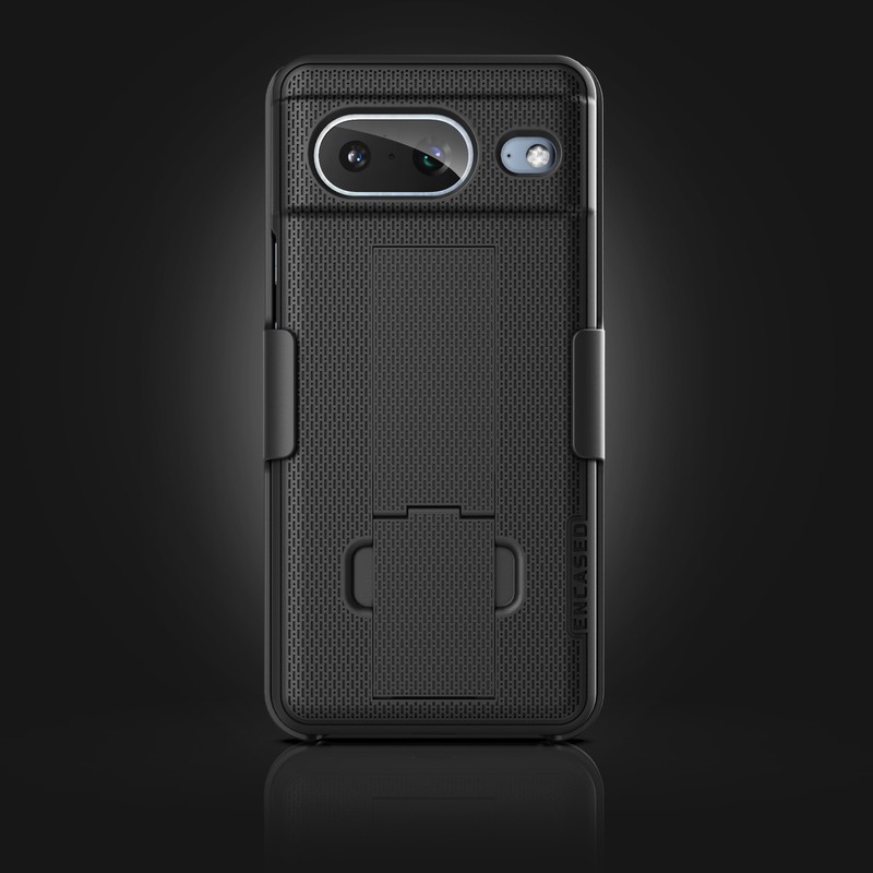 Google Pixel 8 Belt Case with Holster Clip and Phone Kickstand - Black gallery