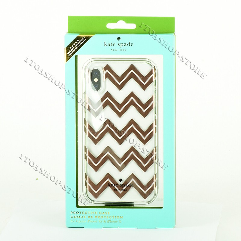 Kate Spade Protective iPhone X iPhone Xs Case Moroccan Chevron Blush Rose Gold