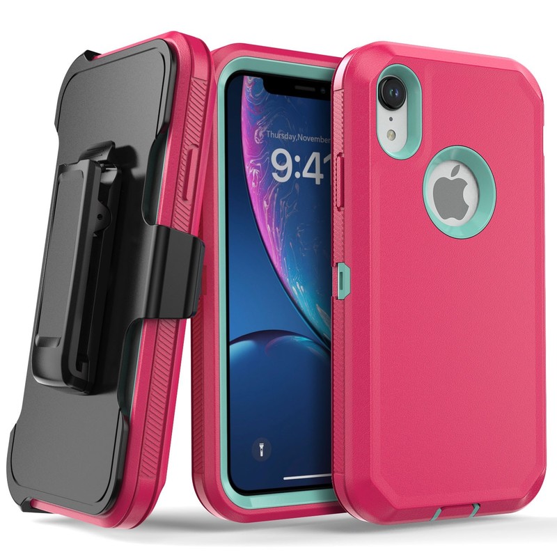Rugged Heavy Duty Case For iPhone XR Shockproof Hybrid Luxury Cover Belt Clip