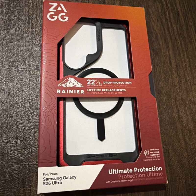 ZAGG Rainier Case For Samsung Galaxy S26 Ultra Black/Red/Clear