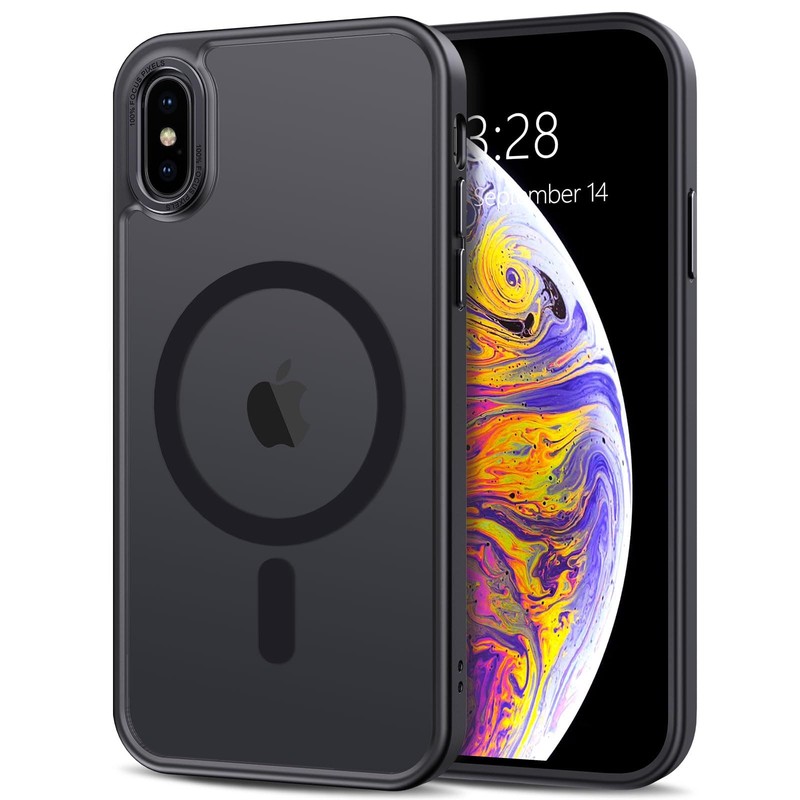 Anuck Case for iPhone Xs Max Magnetic Phone Max, Black