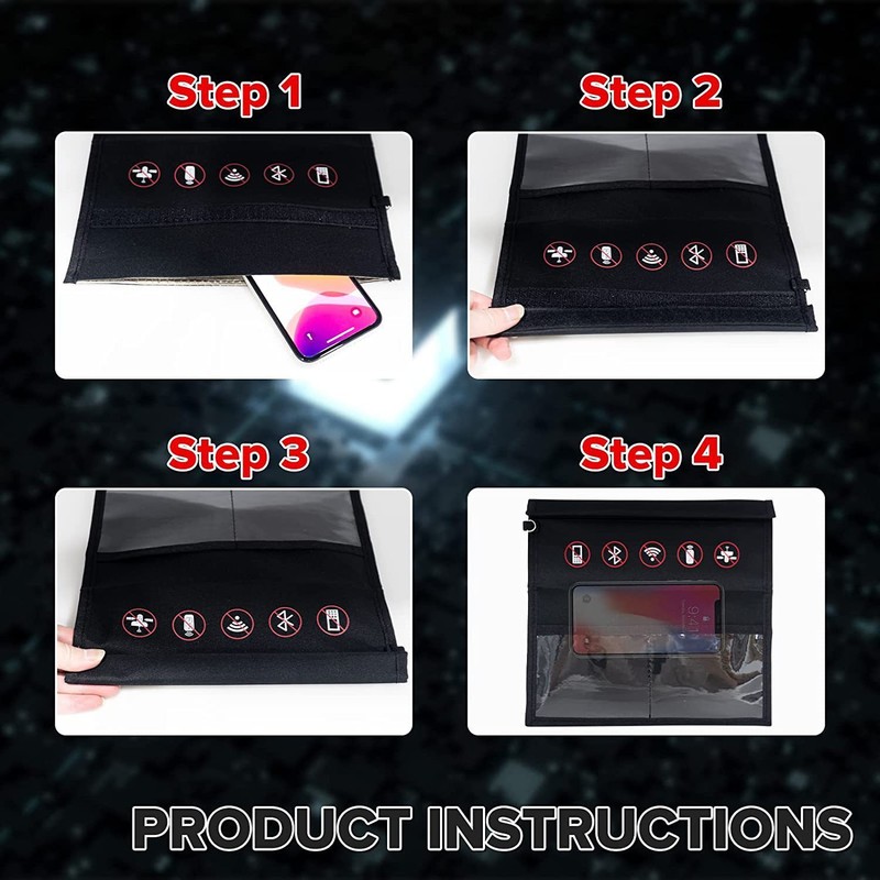 Faraday Bag RFID Signal Blocking Shielding Pouch Large Laptop Case Small / Large gallery