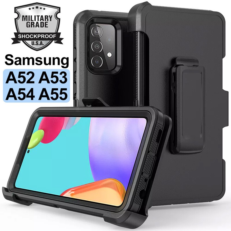 For Samsung A52 A53 A54 A55 Shockproof Defender Case Fits Otterbox Belt Clip