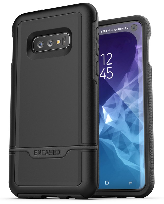 For Samsung Galaxy S10e Protective Case (Rebel) Full Body Rugged Cover - Black