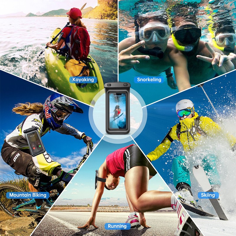 2Pack Floating Waterproof Cell Phone Pouch Dry Bag Case Cover For iPhone Samsung gallery