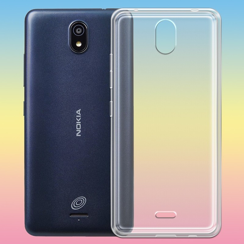 Crystal Clear Slim Soft TPU Protection Back Cover Case f Nokia C100 N152D phone