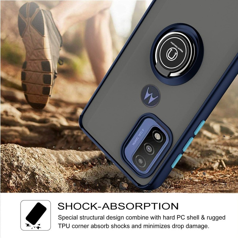 Magnetic Ring TPU Matte Clear Shockproof Case for Motorola Moto G Power 2022 gallery