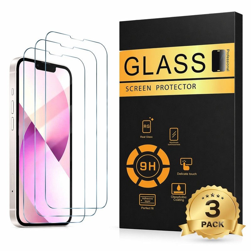 3-Pack Tempered Glass Screen Protector for iPhone 17 / 16 / 15 Pro Max