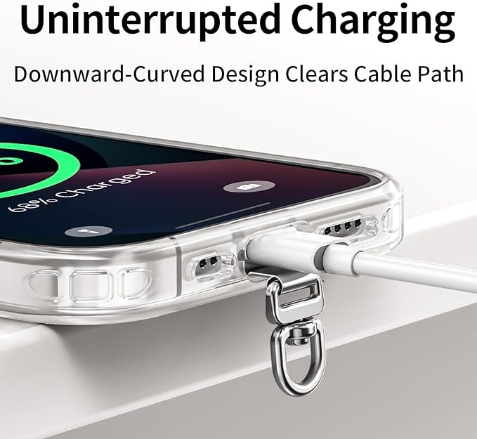 Phone Tether Tab & Lanyard Tab, 360° Swivel Clip – Ultra Thin Stainless Steel