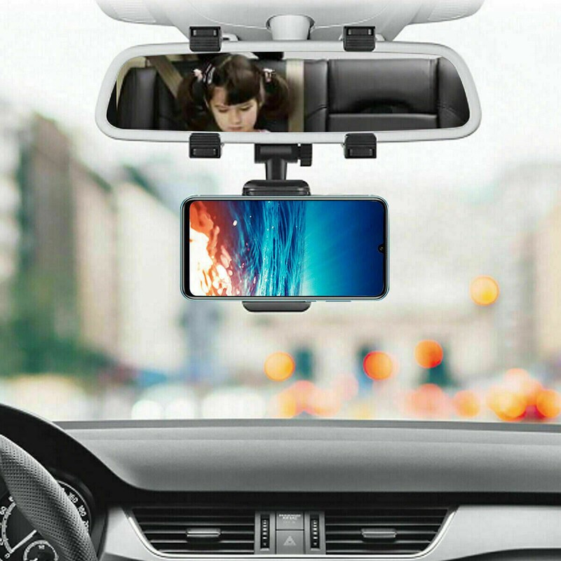 UNIVERSAL Car Phone Mount Stand for Car Mirror Phone Holder Clip Rearview Mirror gallery