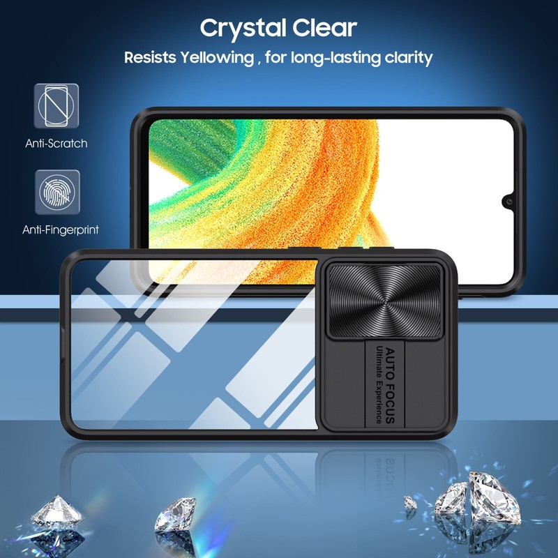Trendy Color Frame Transparent Phone Case For Samsung Galaxy A02S A03S A15 A24