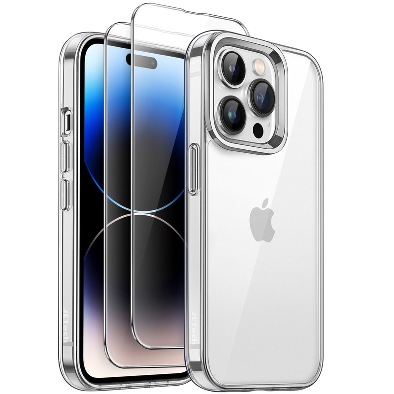 JETech 3 in 1 Case for iPhone 14 Pro Max 6.7-Inch with 2 Pack Screen Protectors