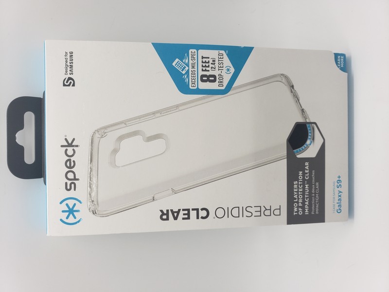 Speck Presidio Clear Series Case for Samsung Galaxy S9 Plus + – Clear