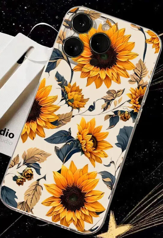 Sunflowers Sunflower Clear Mobile Phone Case iPhone 14 16 Plus Pro Max Cute! gallery