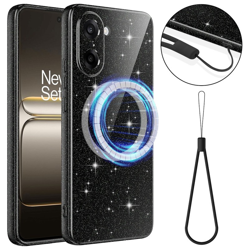 For OnePlus Nord CE 5 5G, Luxury Sparkly Glitter Magnetic Soft TPU Case Cover