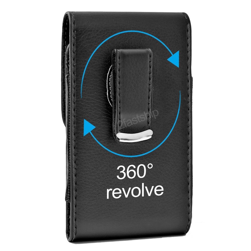 For iPhone 13 mini / iPhone 12 mini Leather Case Belt Clip Holster Pouch Cover gallery