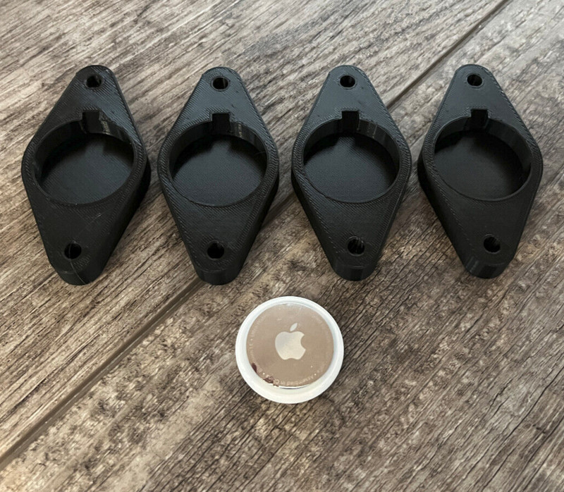 8 Pack – Diamond Mount Adapter Holder Case Compatible with Apple Airtag