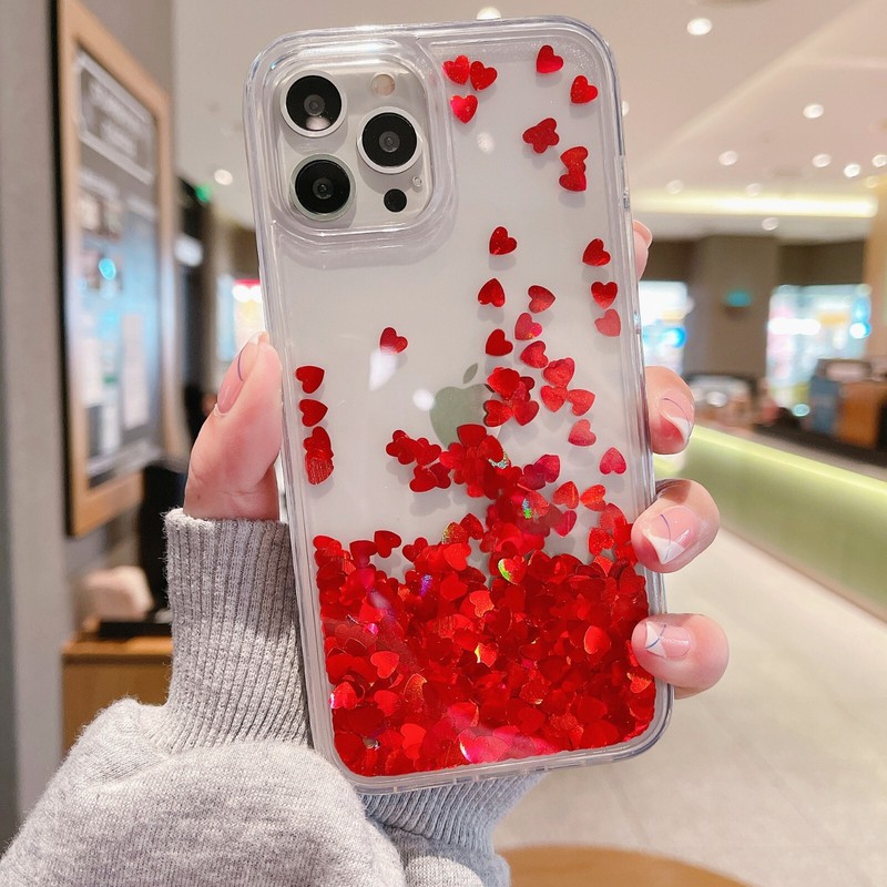 For iPhone 15 Plus 14 13 Pro Shockproof Back Case Liquid Luxury Glitter Cover gallery