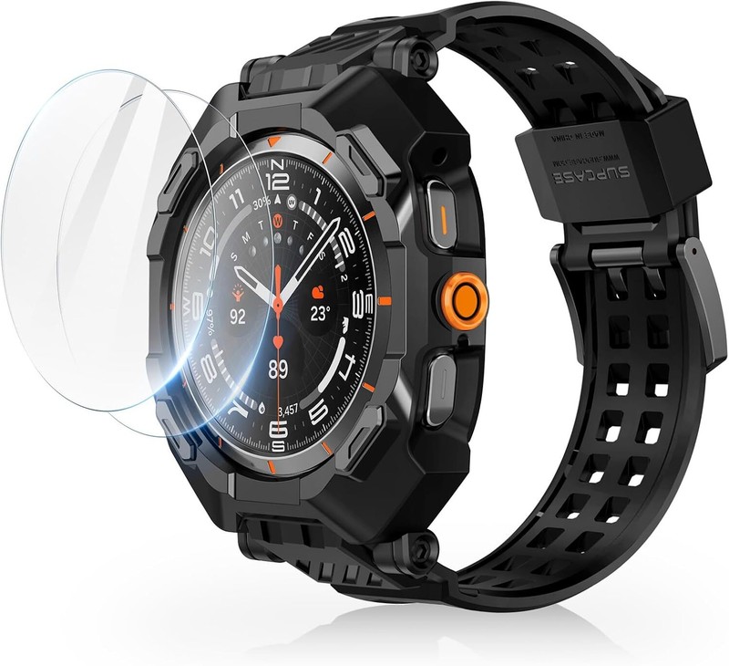 Samsung Galaxy Watch 7 Ultra [47mm] 2024, SUPCASE Shockproof Strap Band Case +SP