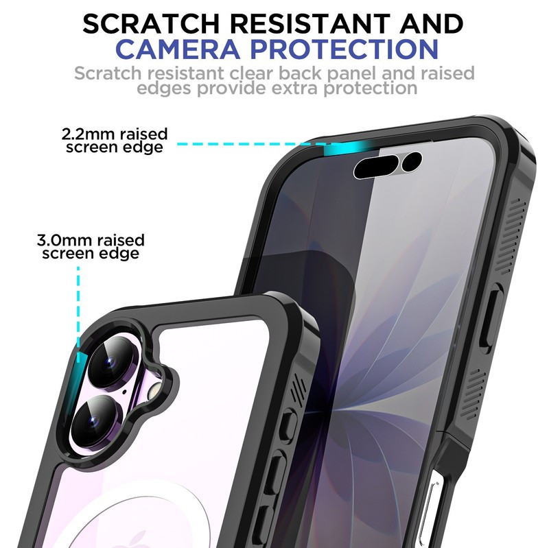 For iPhone 17 MagSafe Case Shockproof Cover with Privacy Glass Screen Protector gallery
