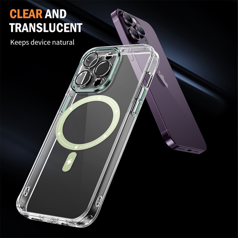Shockproof Mag Safe TPU Case For iPhone 15 Pro 14 Pro Max 13 Camera Lens Cover gallery