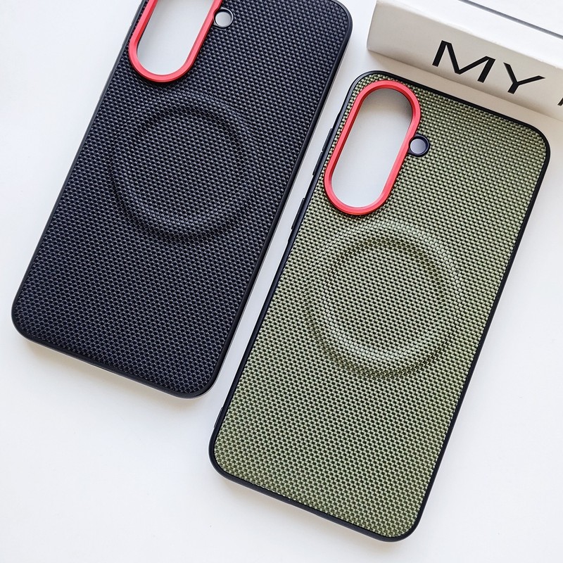 For Samsung Galaxy A37 5G, Hybrid Armor Leather Wireless Charging Cover Case gallery