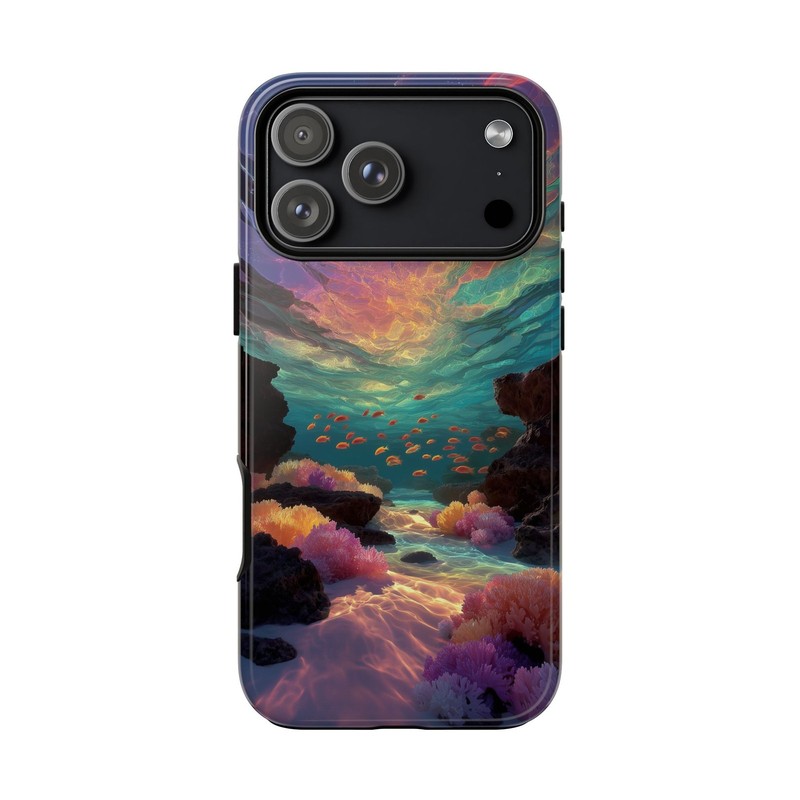 Neon Ocean Reef Fish Waves | Phone Case for iPhone, Galaxy, Pixel