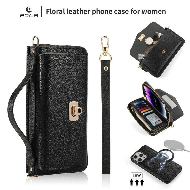 Wallet Removable Magnetic MagSafe Case For iPhone 11 12 13 14 Plus 15 16 Pro XS